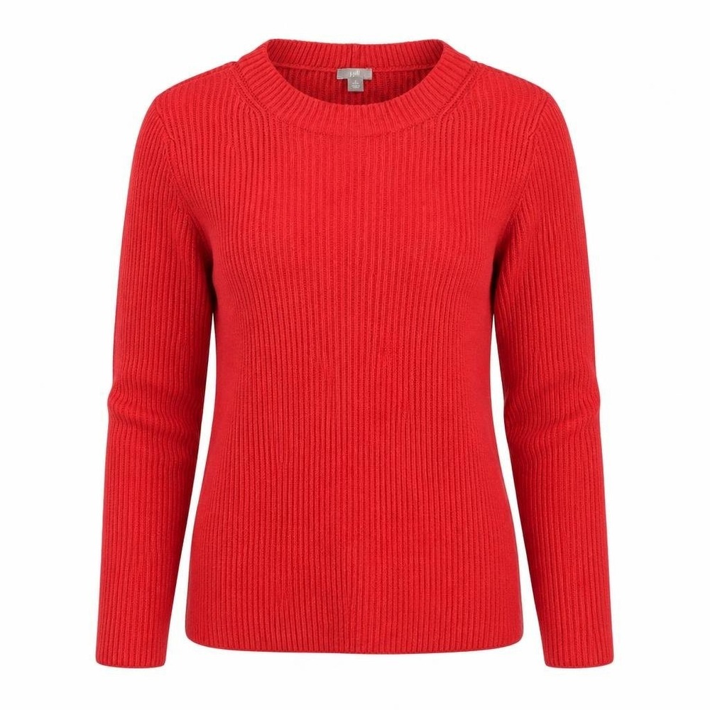 J Jill Sweater Womens S Basic Minimalist Wool Yak Blend Capsule Ribbed Cabincore